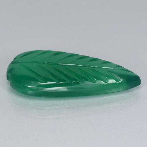 Ágata verde natural 3,07ct, forma extravagante, translúcido