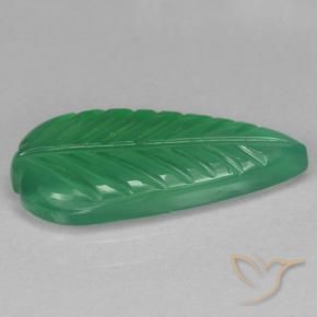 Ágata Verde médio Natural 3.15ct, Flor cortada, Transparente