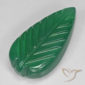 Ágata verde quente Natural 3.98ct, Flor cortada, Translúcido