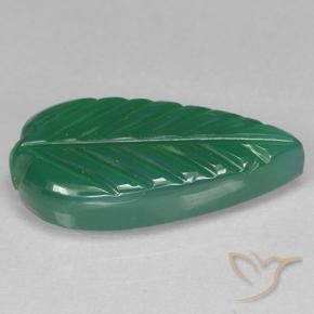 Ágata verde quente Natural 3.98ct, Flor cortada, Translúcido