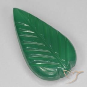 Ágata Verde médio Natural 4.01ct, Flor cortada, Translúcido