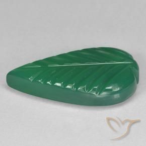 Ágata Verde médio Natural 4.01ct, Flor cortada, Translúcido