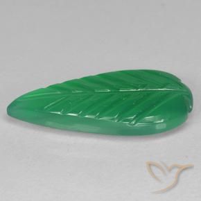 Ágata trevo verde Natural 3.06ct, Flor cortada, Translúcido