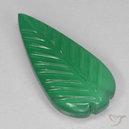 Ágata Verde médio Natural 3.92ct, Chique, Translúcido