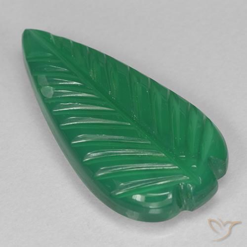 Ágata Verde médio Natural 3.49ct, Chique, Translúcido