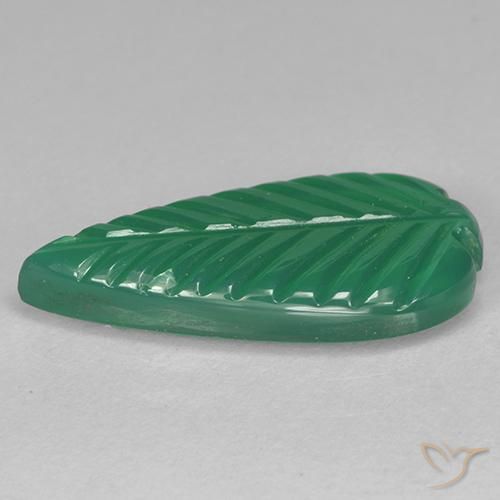 Ágata Verde médio Natural 3.49ct, Chique, Translúcido