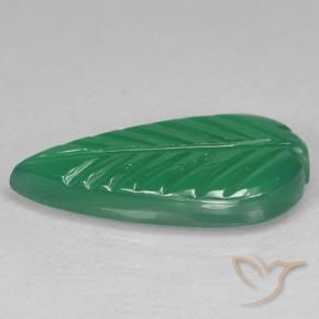 Ágata verde quente Natural 2.74ct, Flor cortada, Translúcido