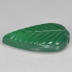 Ágata verde natural 4,27ct, corte flor, translúcido