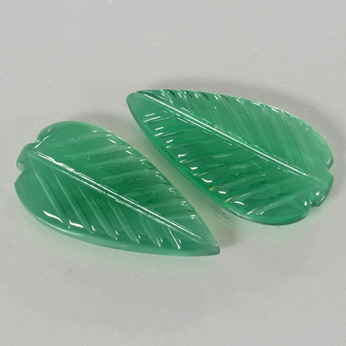 Pedras preciosas de ágata verde natural de 5,71 ct, corte flor, translúcido