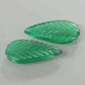 Pedras preciosas de ágata verde natural de 5,71 ct, corte flor, translúcido