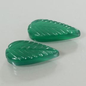Pedras preciosas de ágata verde natural de 8,71 ct, corte flor, translúcido