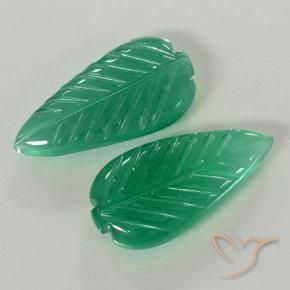 Pedras preciosas de ágata verde natural de 7,67 ct, corte flor, translúcido