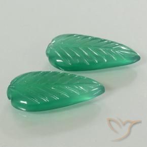 Pedras preciosas de ágata verde natural de 7,67 ct, corte flor, translúcido