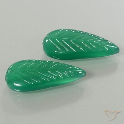 Pedras preciosas de Ágata verde quente natural de 7.83 ct, Chique, Translúcido
