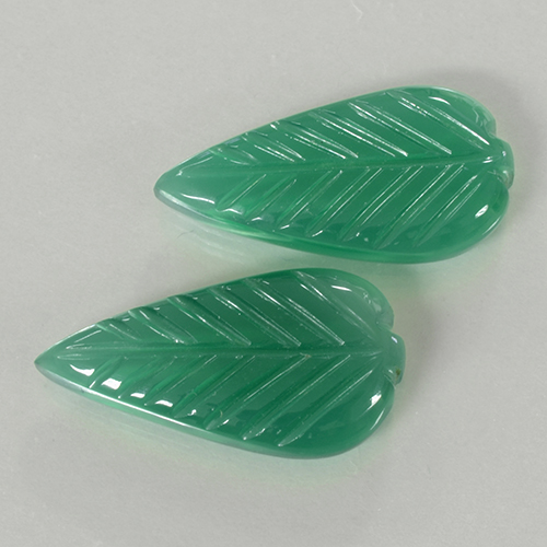 Pedras preciosas de ágata verde natural de 6,52 ct, corte flor, translúcido