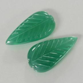 Pedras preciosas de ágata verde natural de 6,52 ct, corte flor, translúcido