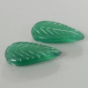 Pedras preciosas de ágata verde natural de 6,52 ct, corte flor, translúcido