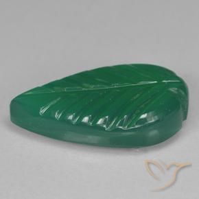 Ágata Verde médio Natural 3.60ct, Flor cortada, Translúcido
