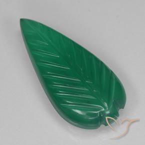Ágata verde quente Natural 3.30ct, Flor cortada, Translúcido