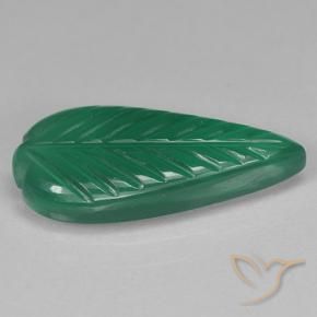 Ágata verde quente Natural 3.30ct, Flor cortada, Translúcido