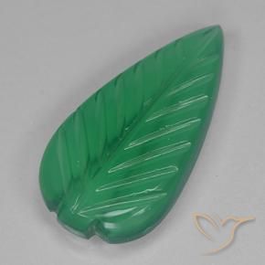 Ágata Verde médio Natural 2.75ct, Flor cortada, Transparente