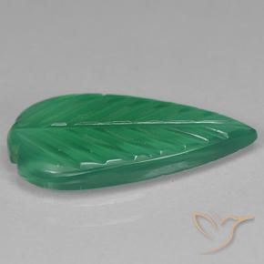 Ágata Verde médio Natural 2.75ct, Flor cortada, Transparente