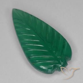 Ágata Verde médio Natural 2.19ct, Flor cortada, Translúcido