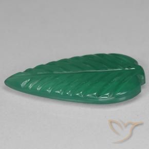 Ágata Verde médio Natural 2.19ct, Flor cortada, Translúcido