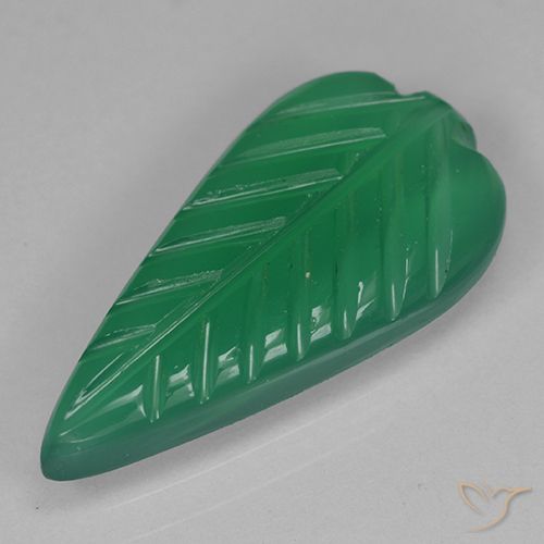 2.80ct Natural verde quente Ágata, Flor cortada, Translúcido