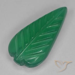 Ágata verde quente Natural 2.80ct, Flor cortada, Translúcido