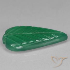 Ágata verde quente Natural 2.80ct, Flor cortada, Translúcido