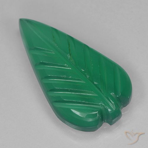 2.16ct Natural verde quente Ágata, Flor cortada, Translúcido