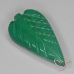 Ágata verde quente Natural 2.16ct, Flor cortada, Translúcido