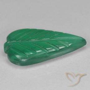 Ágata verde quente Natural 2.16ct, Flor cortada, Translúcido