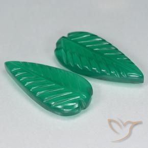 Pedras preciosas de Ágata verde quente natural de 6.86 ct, Flor cortada, Translúcido