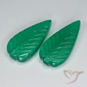 Pedras preciosas de Ágata verde quente natural de 6.86 ct, Flor cortada, Translúcido