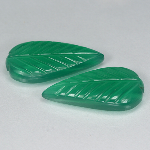 Pedras preciosas de ágata verde natural de 6,48 ct, corte flor, translúcido