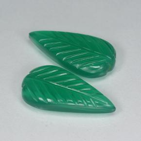 Pedras preciosas de ágata verde natural de 6,48 ct, corte flor, translúcido