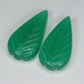Pedras preciosas de ágata verde natural de 6,48 ct, corte flor, translúcido