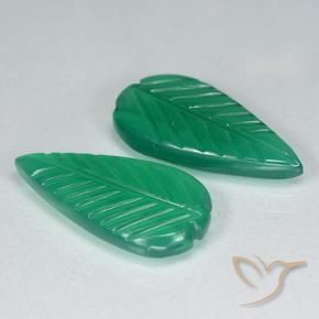 Pedras preciosas de Ágata verde quente natural de 6.44 ct, Flor cortada, Translúcido