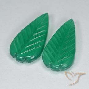Pedras preciosas de Ágata verde quente natural de 6.44 ct, Flor cortada, Translúcido