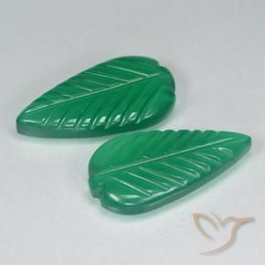 Pedras preciosas de Ágata Luz verde natural de 7.70 ct, Flor cortada, Translúcido
