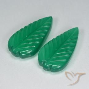 Pedras preciosas de Ágata Luz verde natural de 7.70 ct, Flor cortada, Translúcido