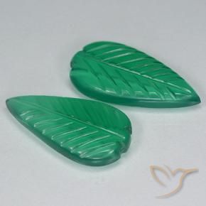 Pedras preciosas de Ágata Verde médio natural de 7.05 ct, Flor cortada, Transparente