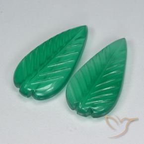 Pedras preciosas de Ágata Verde médio natural de 7.05 ct, Flor cortada, Transparente