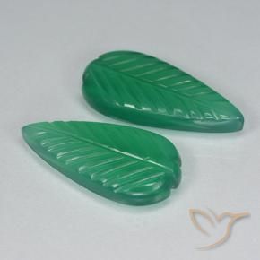 Pedras preciosas de Ágata verde quente natural de 7.23 ct, Flor cortada, Translúcido