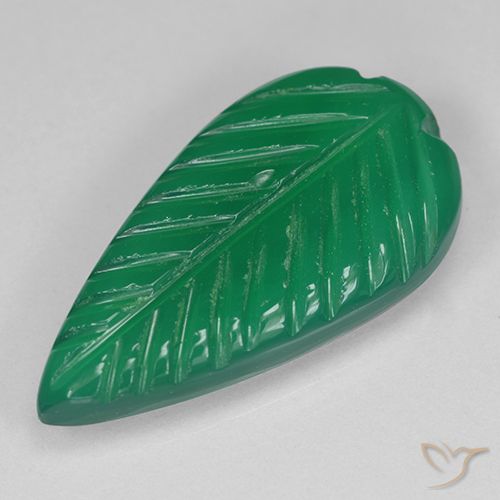 4.46ct Natural verde quente Ágata, Flor cortada, Translúcido