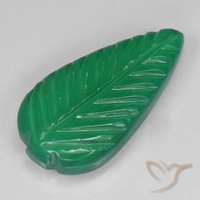 Ágata verde quente Natural 4.46ct, Flor cortada, Translúcido