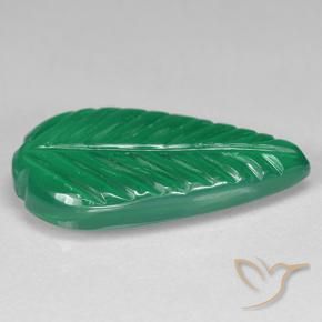 Ágata verde quente Natural 4.46ct, Flor cortada, Translúcido
