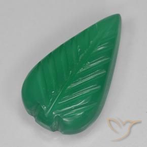 Ágata Verde médio Natural 2.57ct, Flor cortada, Translúcido